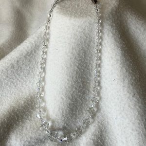 Aurora Borealis Graduated Crystal Necklace 19”